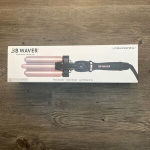THE BEACHWAVER CO 3B WAVER MIDNIGHT ROSE triple barrel brand new in box